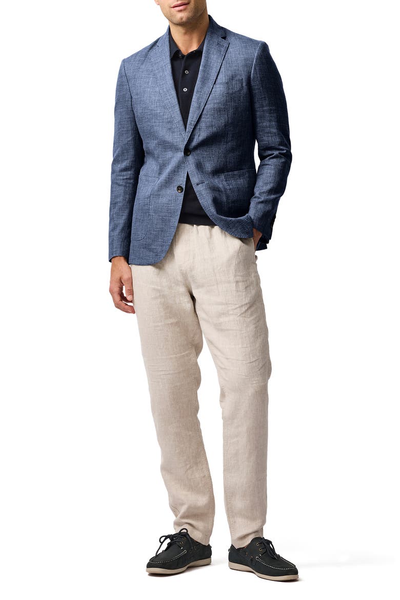 Greerton Linen & Cotton Sport Coat, Alternate, color, INDIGO