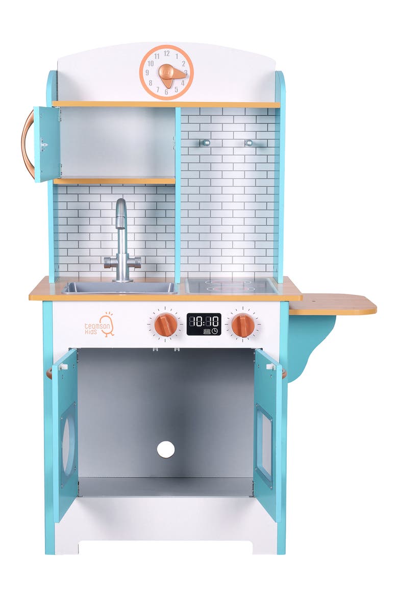 Little Chef Santos Kitchen Playset, Alternate, color, PETROL/ WOOD