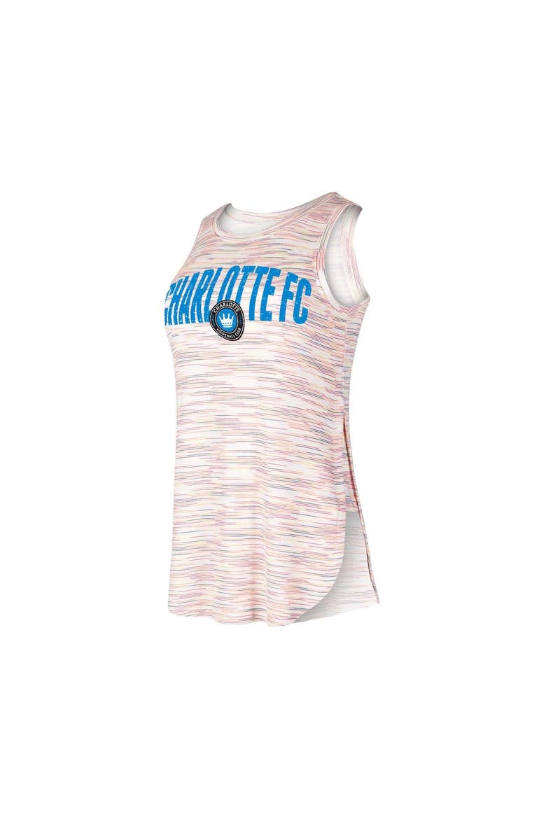 Women's Concepts Sport White Charlotte FC Sunray Tri-Blend Tank Top, Main, color, White