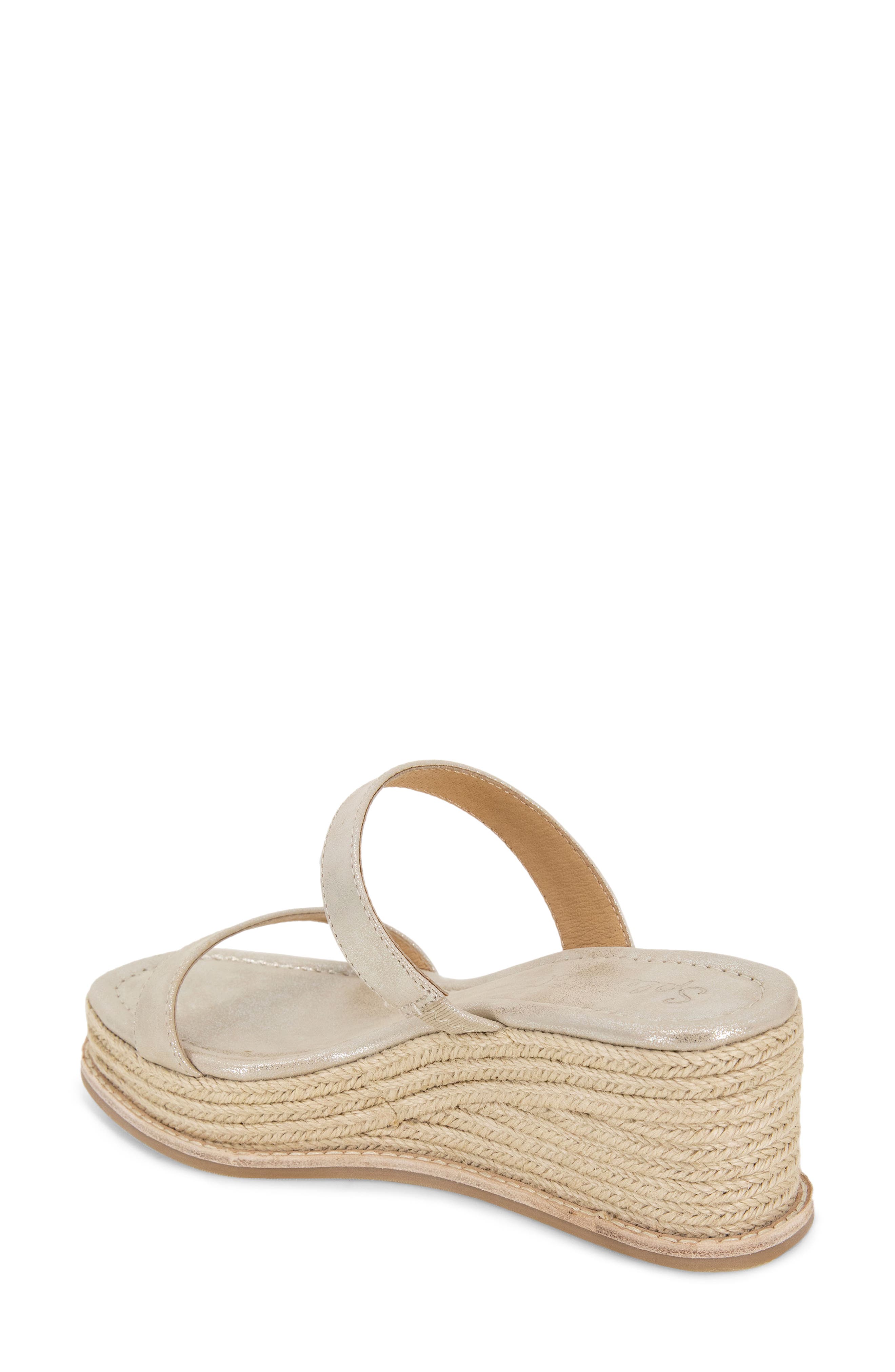 Diya Espadrille Platform Wedge Slide Sandal, Alternate, color, CHAMPAGNE
