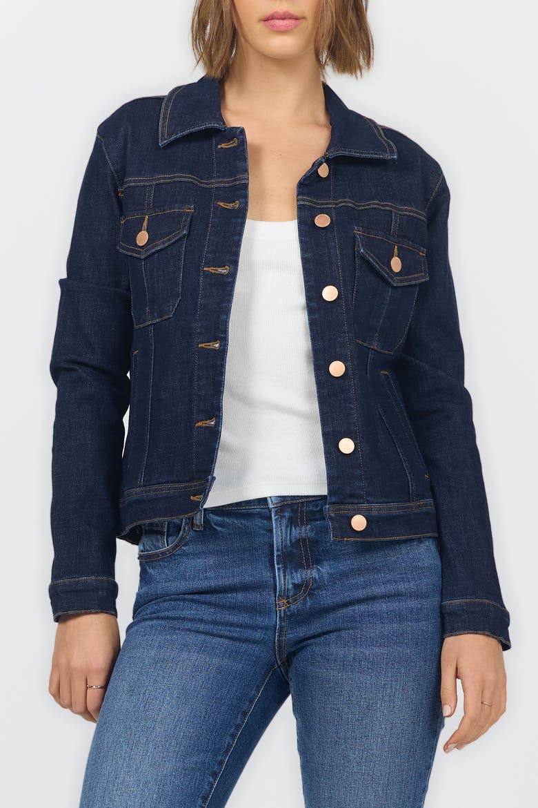 Ainsley Trucker Jacket, Main, color, Anchor