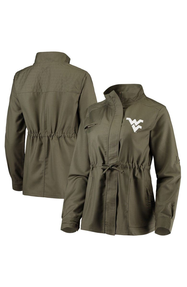 BOXERCRAFT Women's Olive West Virginia Mountaineers Sierra Surplus Full-Zip Jacket, Main, color, 