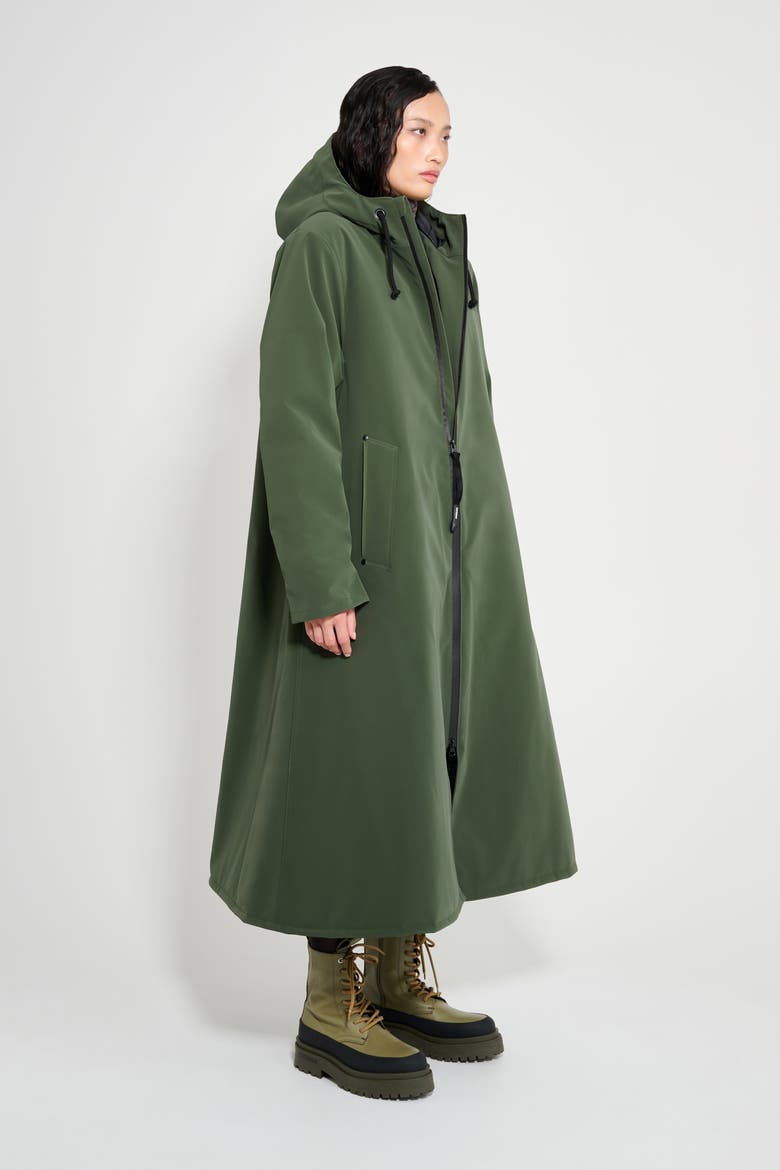 Mosebacke Long Matte Winter Coat, Alternate, color, Green