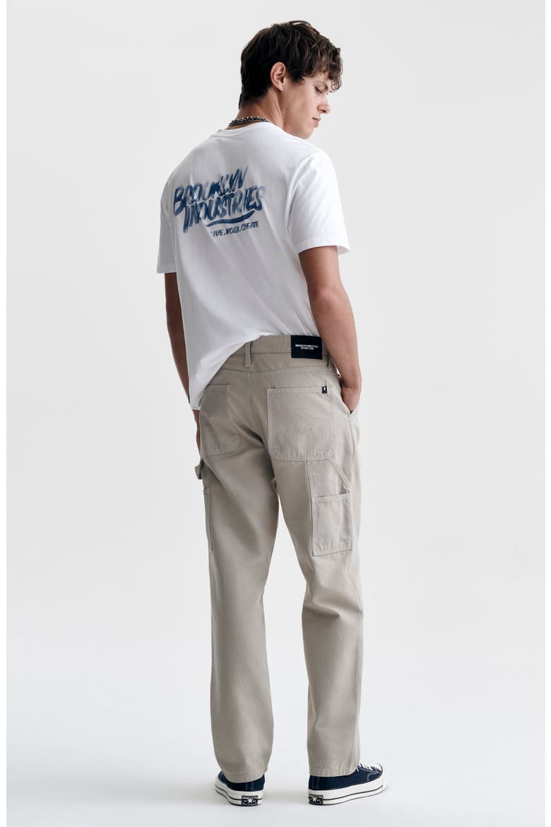 Williamsburg Relaxed Straight Leg Canvas Carpenter Pants, Alternate, color, SAGE COLORED CANVAS