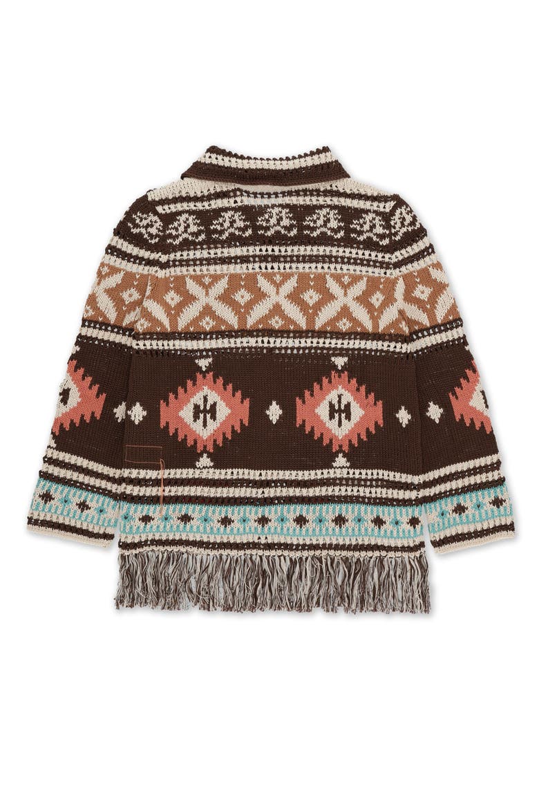 Lilly Navajo Alpaca and Cotton Cardigan, Alternate, color, NAVAJO PATTERN