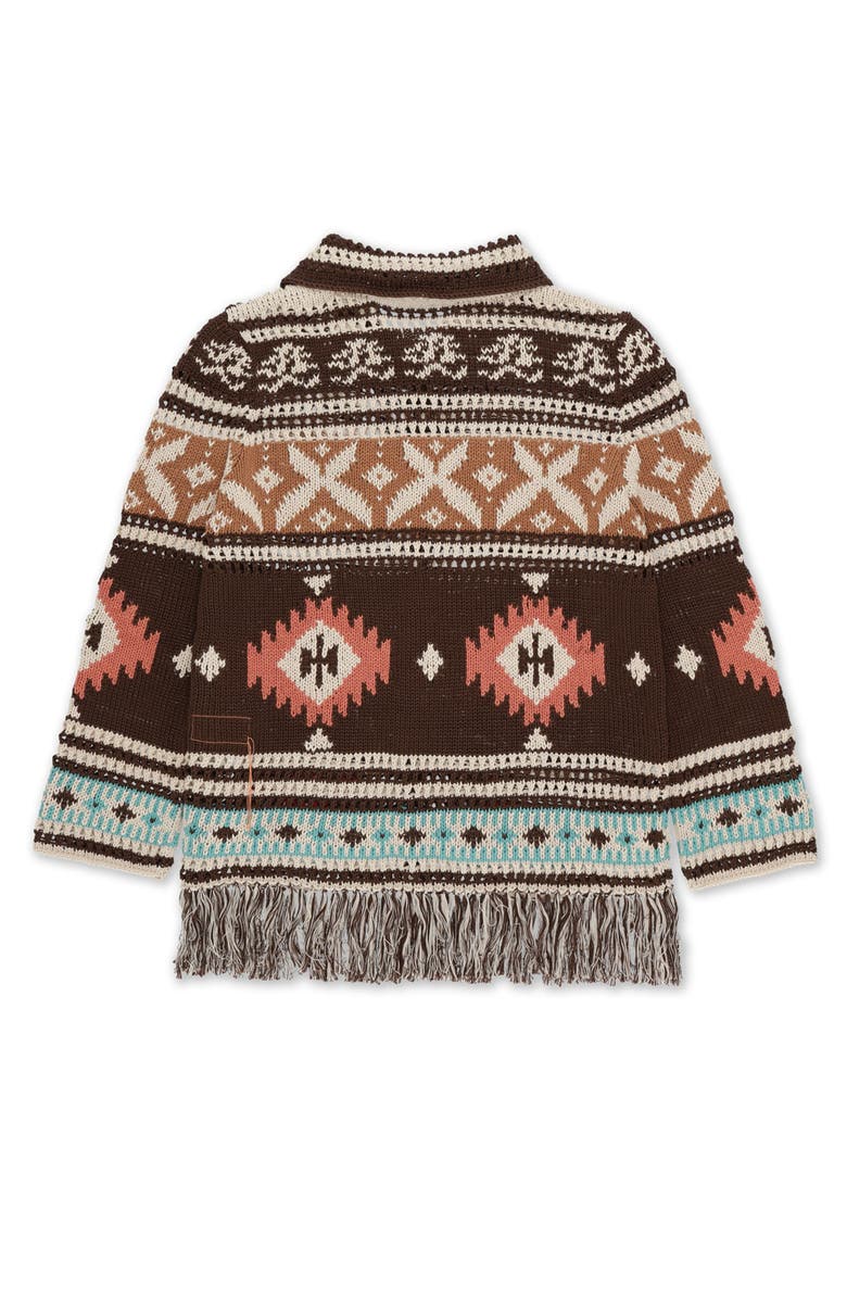 Fortela Lilly Navajo Alpaca and Cotton Cardigan, Alternate, color, Navajo Pattern