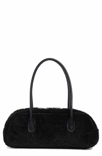 BCBG Angled Faux Fur Shoulder Bag