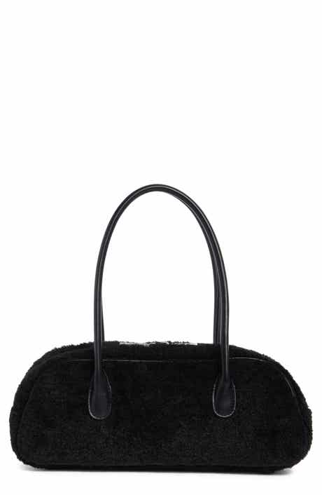 BCBG Angled Faux Fur Shoulder Bag