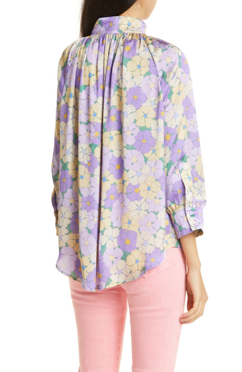 Smythe Floral Gathered Blouse, Alternate, color, 
