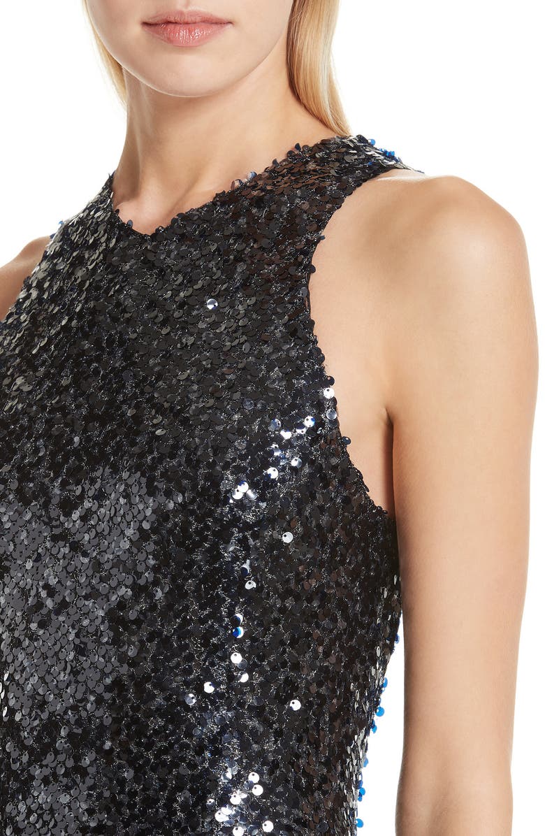 Galvan Sequin Racerback Column Gown, Alternate, color, 