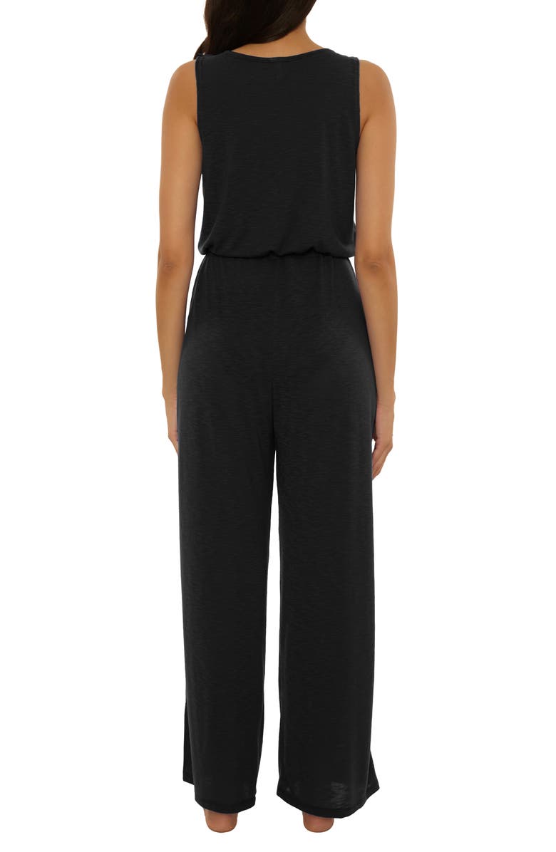 Becca Breezy Basic Cover-Up Jumpsuit, Alternate, color, Black