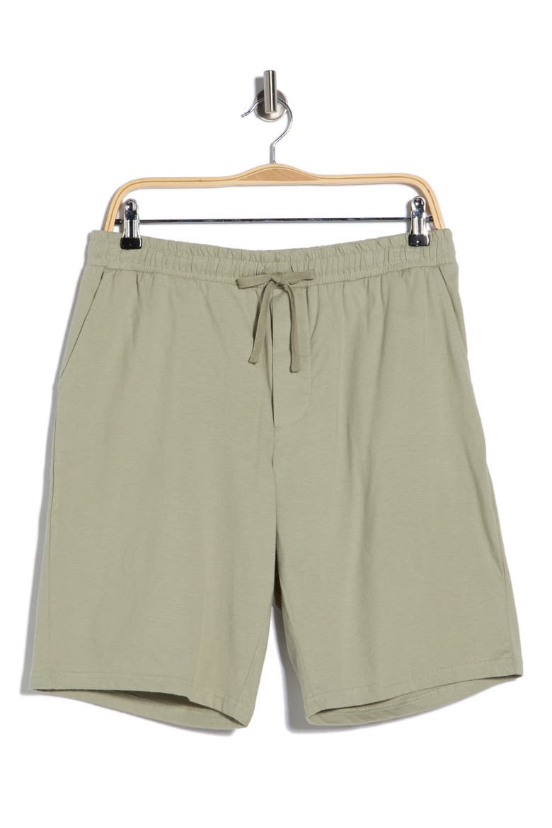 Cotton Basic Sleep Shorts, Alternate, color, GREEN SEAGRASS