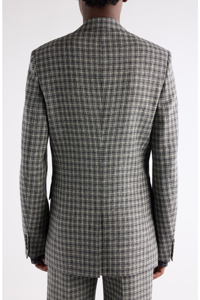 Juman Check Wool Mouliné Twill Blazer, Alternate, color, BLACK/ WHITE