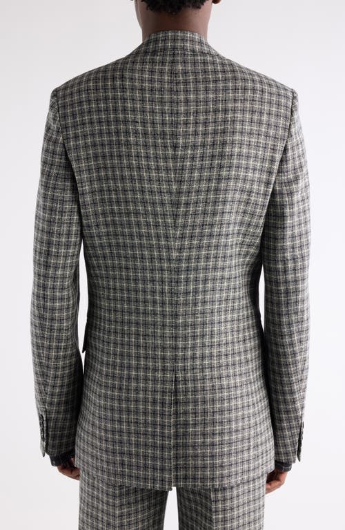 Acne Studios Juman Check Wool Mouliné Twill Blazer In Multi