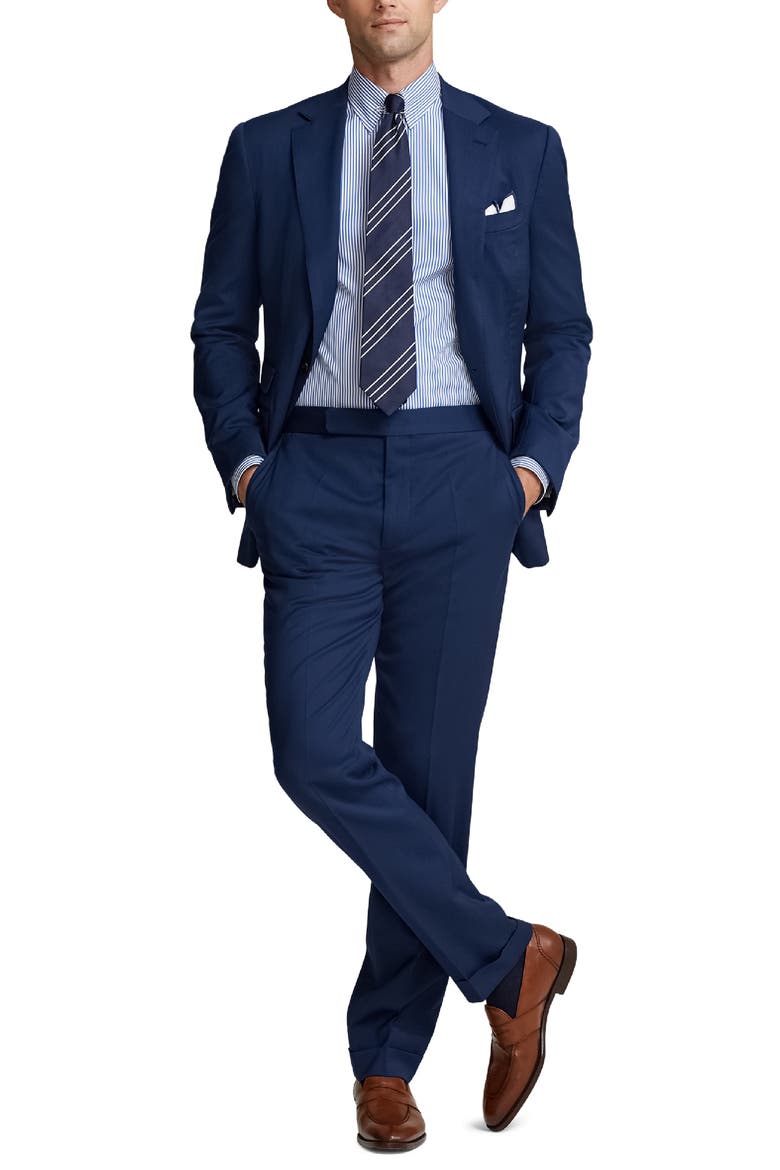 Classic Worsted Wool Two-Piece Suit, Alternate, color, ARGENTINE BLUE