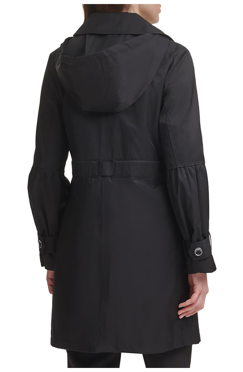 KARL LAGERFELD PARIS Anorak Tie Front Trench Coat, Alternate, color,