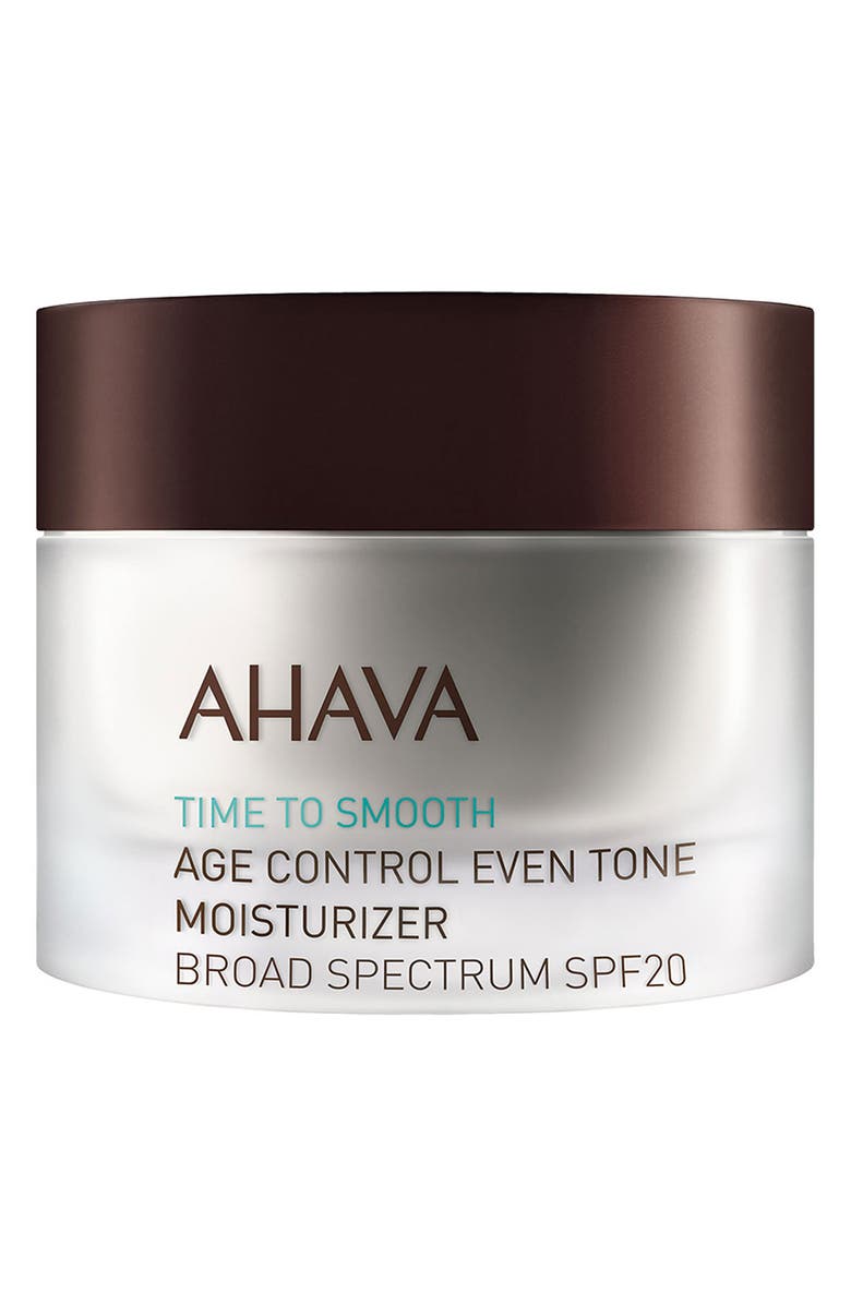 AHAVA 'Time to Smooth' Age Control Even Tone Moisturizer Broad Spectrum SPF 20, Main, color, 