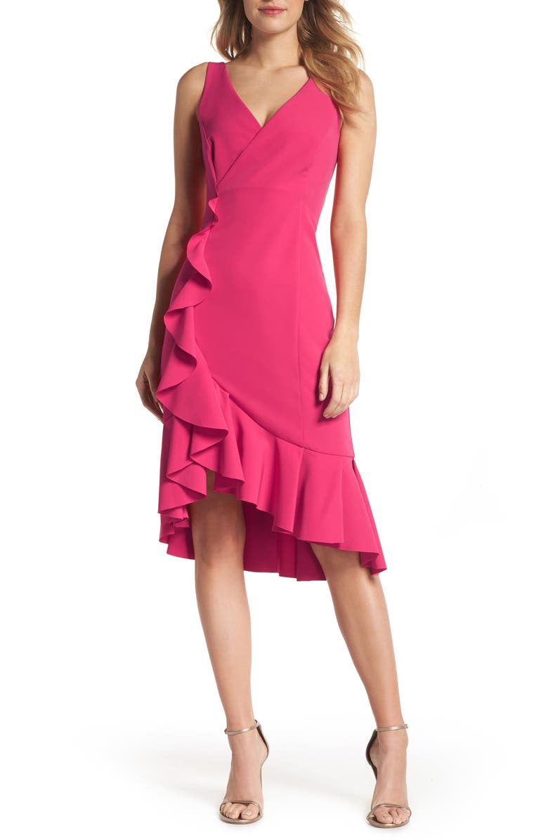 Vince Camuto Laguna Ruffle Sheath Dress, Main, color, 