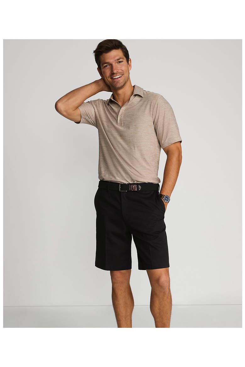 Comfort Waist 9" No Iron Chino Shorts, Alternate, color, Black