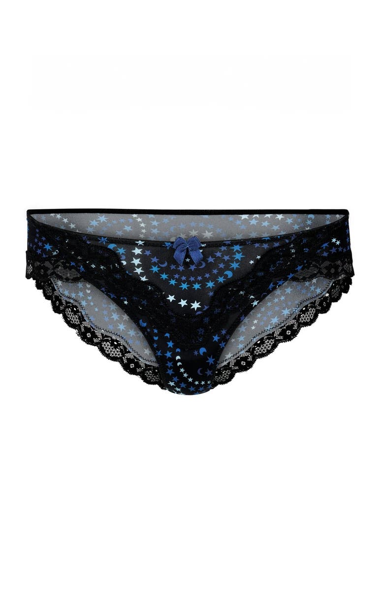 Adore Me Kati Hipster Panties, Alternate, color, Novelty Black