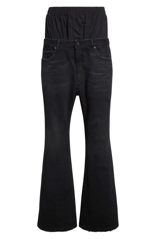Balenciaga Layered Jeans In 6412 Midnight
