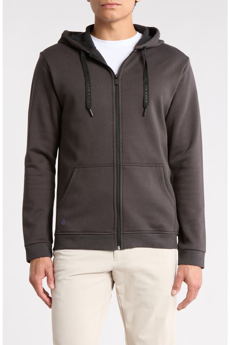 Tate Full Zip Sweatshirt, Main, color, BLACK