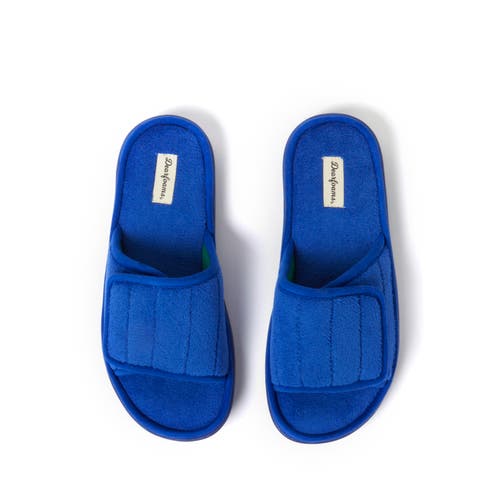 Dearfoams Collin Terry Adjustable Shower Slide Slipper In Ocean Blue
