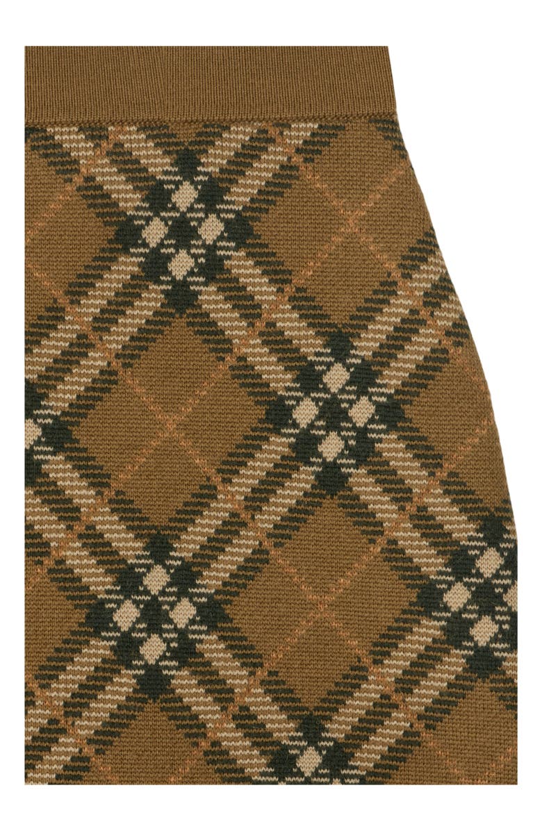 Burberry Check Wool Blend Mini Skirt, Alternate, color,