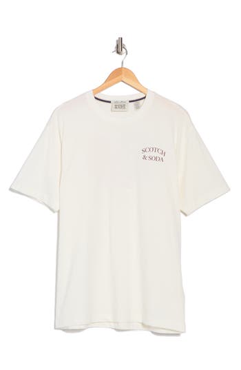 Scotch & Soda Cotton Graphic T-shirt In Star White