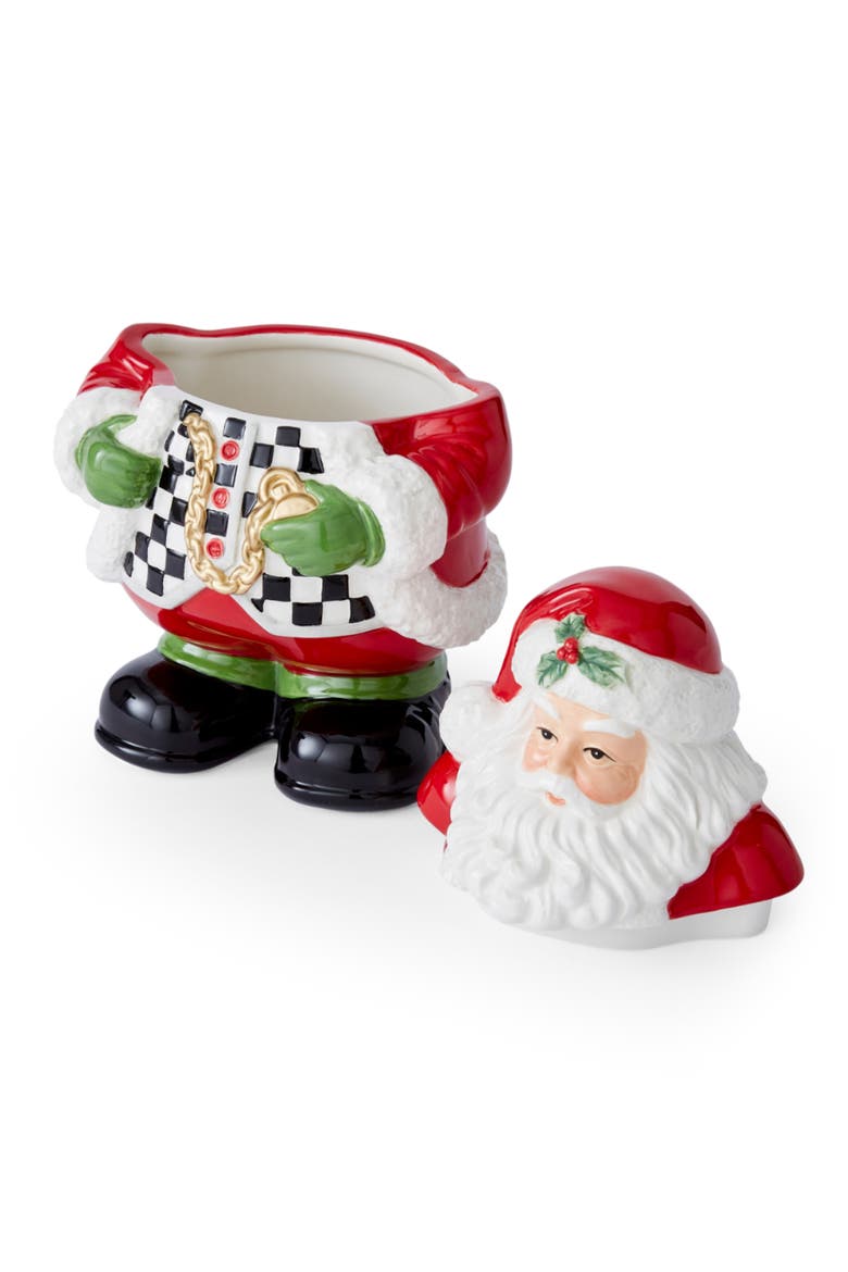 Christmas Tree Santa Cookie Jar, Alternate, color, GREEN