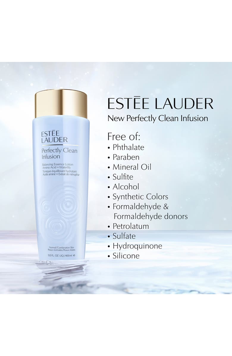 Estée Lauder Perfectly Clean Infusion Balancing Skin Essence Face Lotion Toner with Amino Acid + Waterlily $101.46 Value, Alternate, color, 