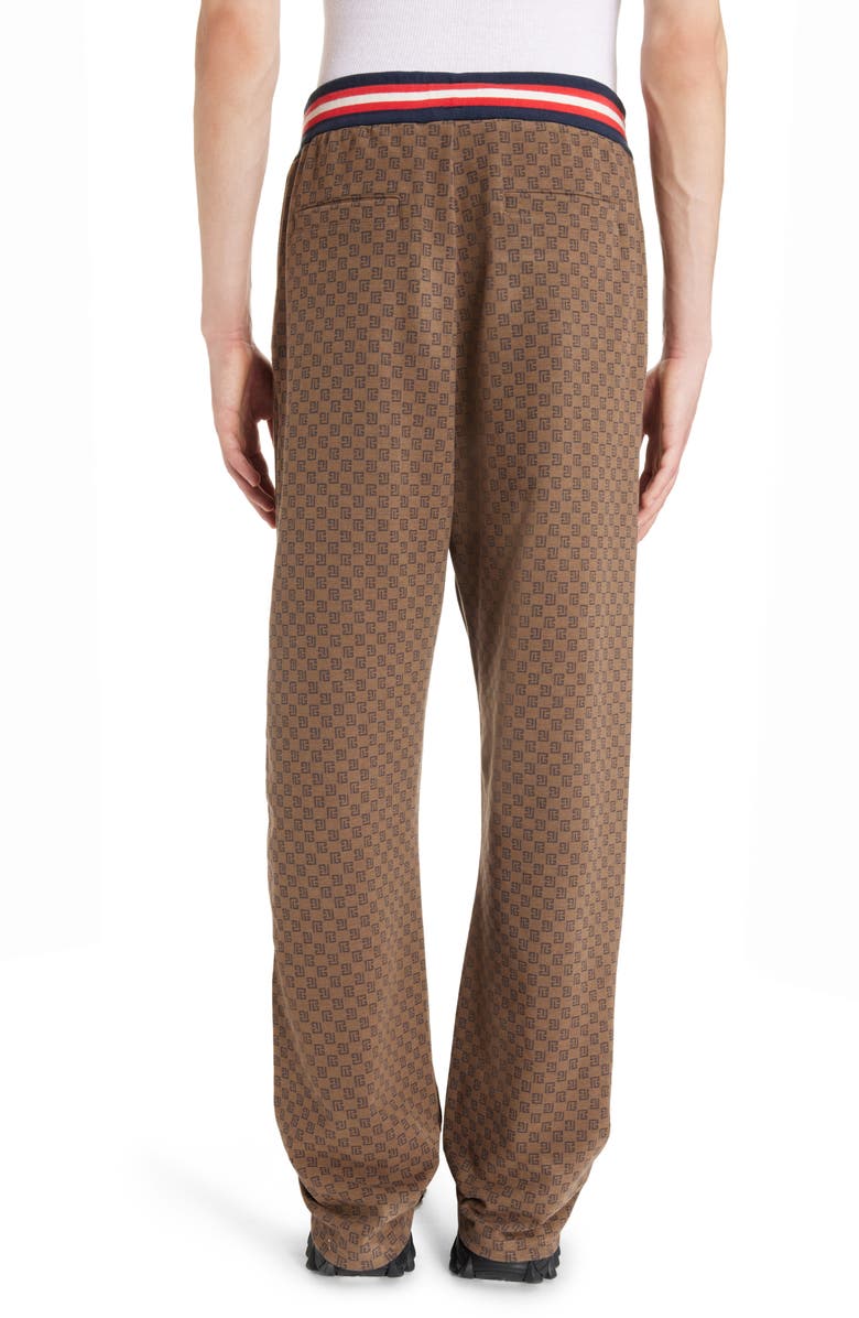 Balmain Mini Monogram Drawstring Pants, Alternate, color,