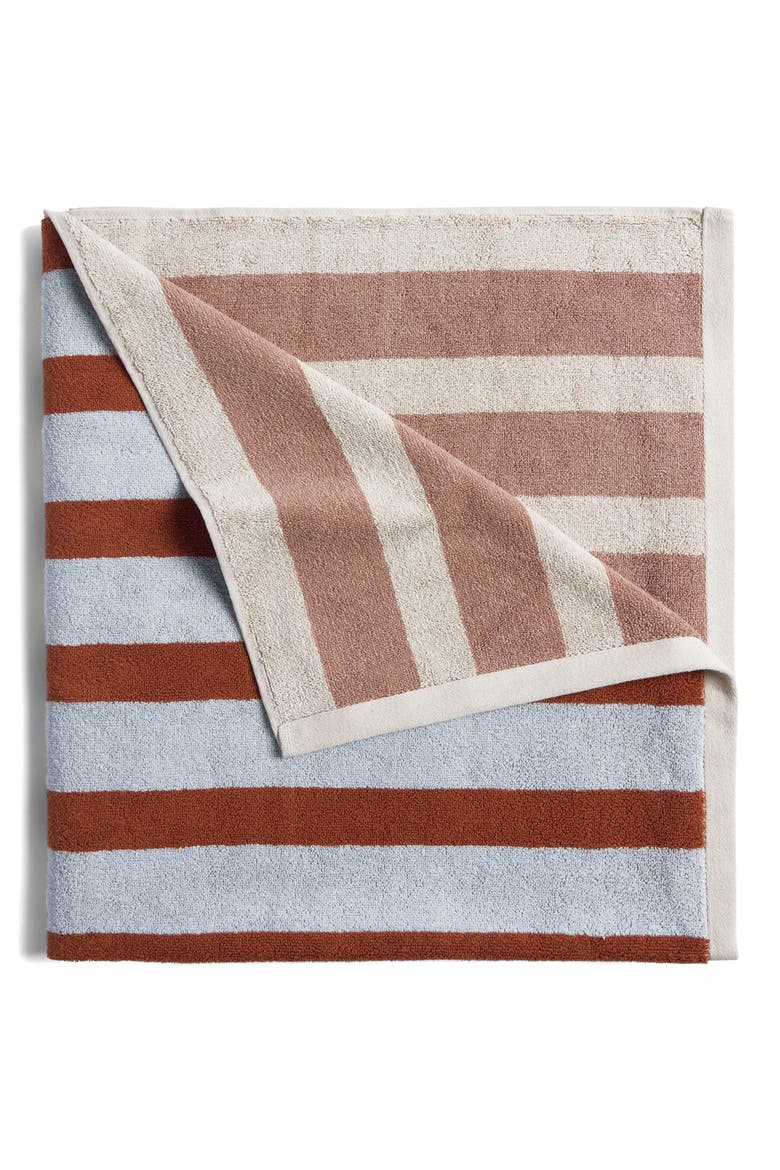Cabana Organic Cotton Beach Towel, Main, color, LAGOON AND ADOBE