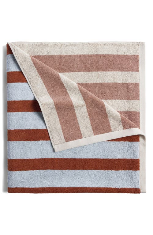 Parachute Cavana Organic Cotton Beach Towel In Lagoon And Adobe
