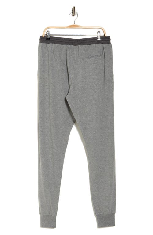 Unsimply Stitched Contrasted Waistband Cuffed Jogger In Heather Light Grey