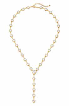 EYE CANDY LOS ANGELES Princess Cubic Zirconia Heart Lariat Necklace