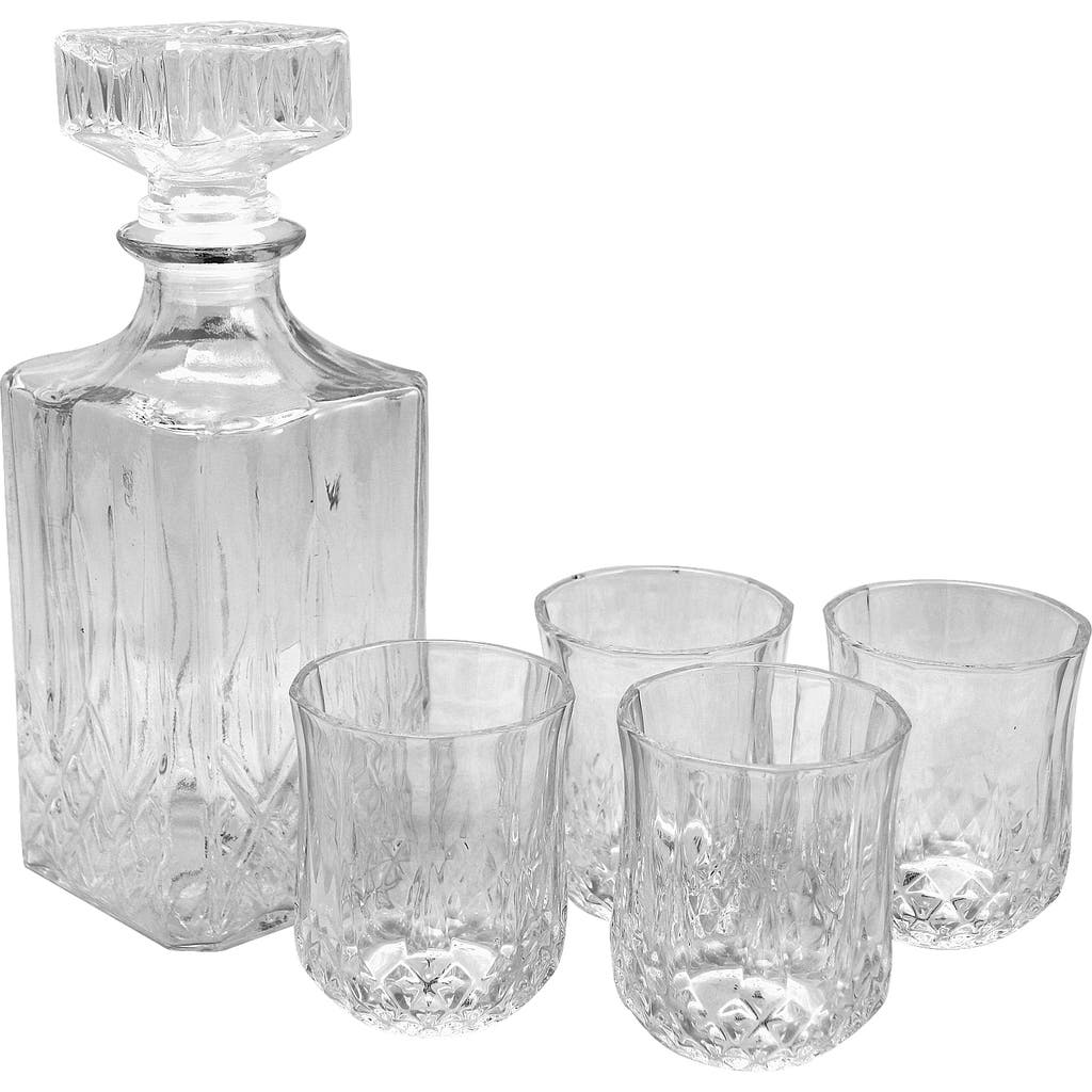 Gibson Home Jewelite 5 Piece Glass Decanter Set In Transparent