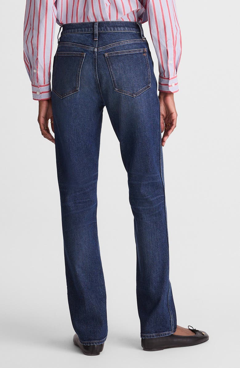 Madewell The Longline Straight Leg Jeans, Alternate, color, Midnight Waters Wash