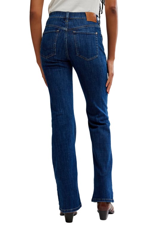 Free People Double Knot High Waist Straight Leg Jeans In Blue