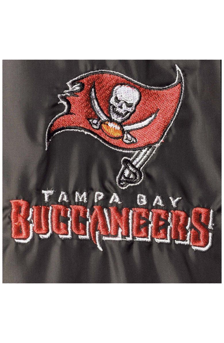 DUNBROOKE Men's Black Tampa Bay Buccaneers Coaches Classic Raglan Full-Snap Windbreaker Jacket, Alternate, color, Black