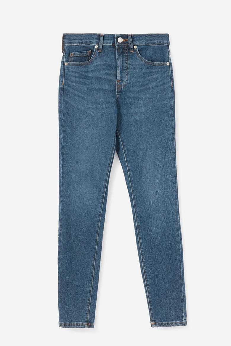 The Authentic Stretch Mid-Rise Skinny Jeans, Alternate, color, MID BLUE