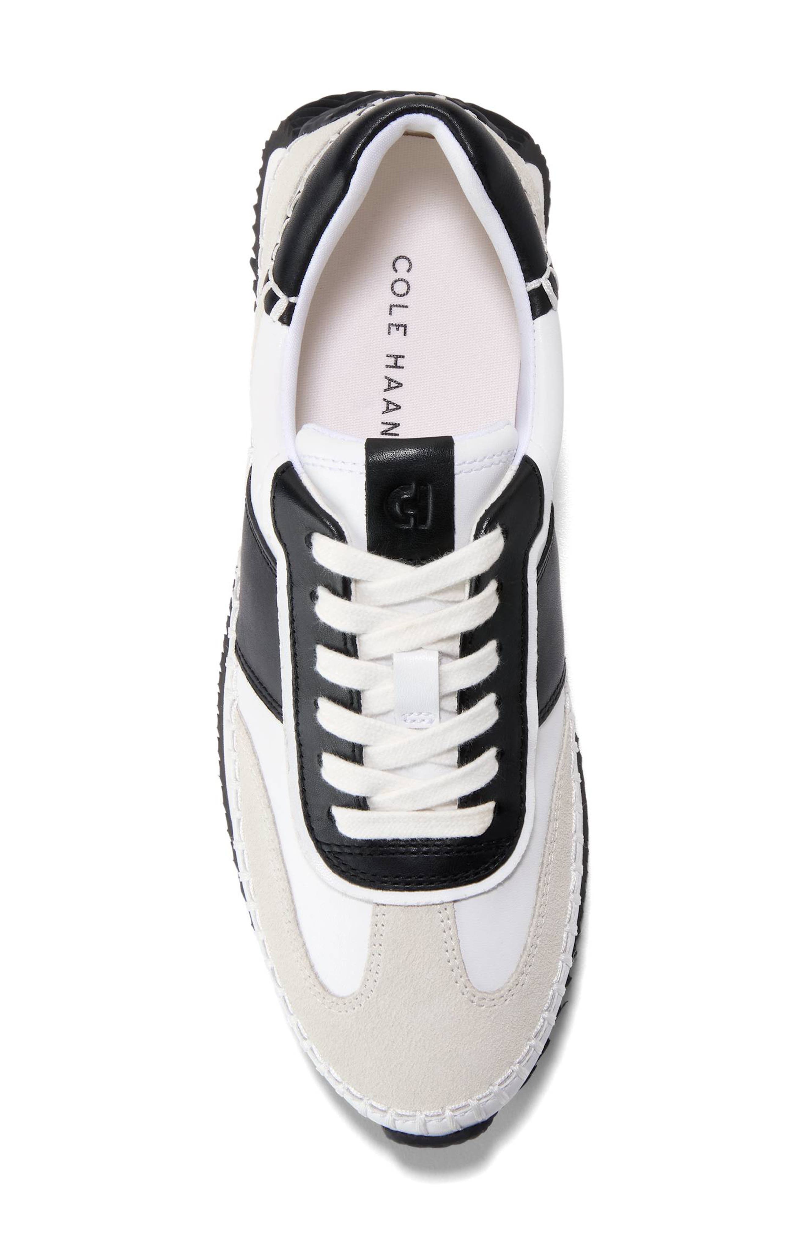 Cole Haan GrandPro Premier Sneaker, Alternate, color, White/ Black/ Birch Suede