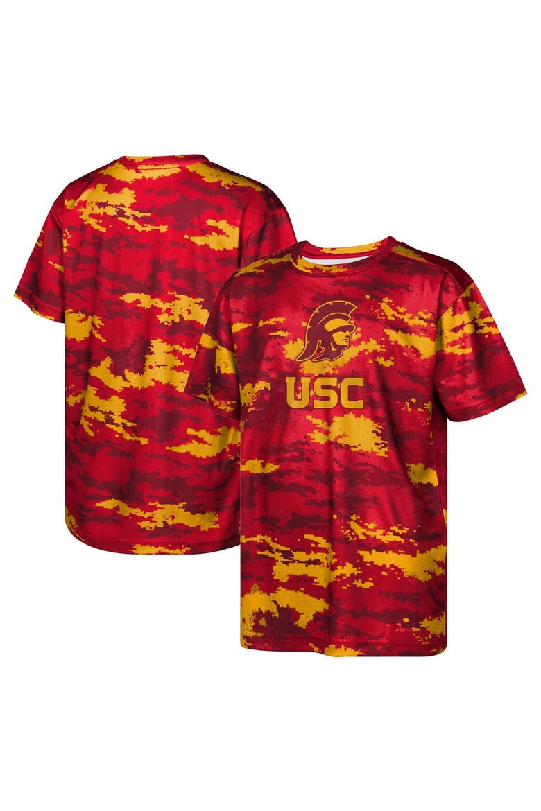 Youth Cardinal USC Trojans Scrimmage Sublimated T-Shirt, Main, color, Cardinal