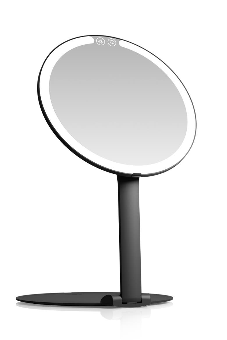 Abigail LED Travel Mirror, Main, color, Black