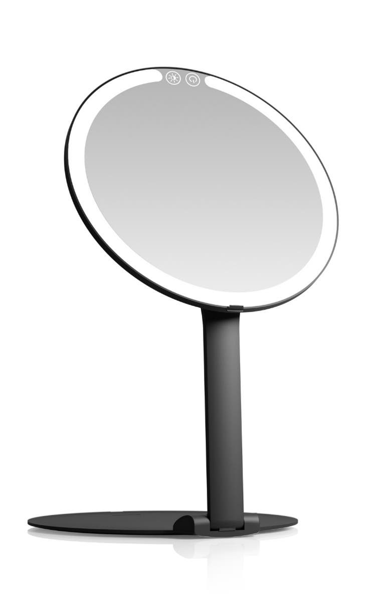 FANCII Abigail LED Travel Mirror, Main, color, Black