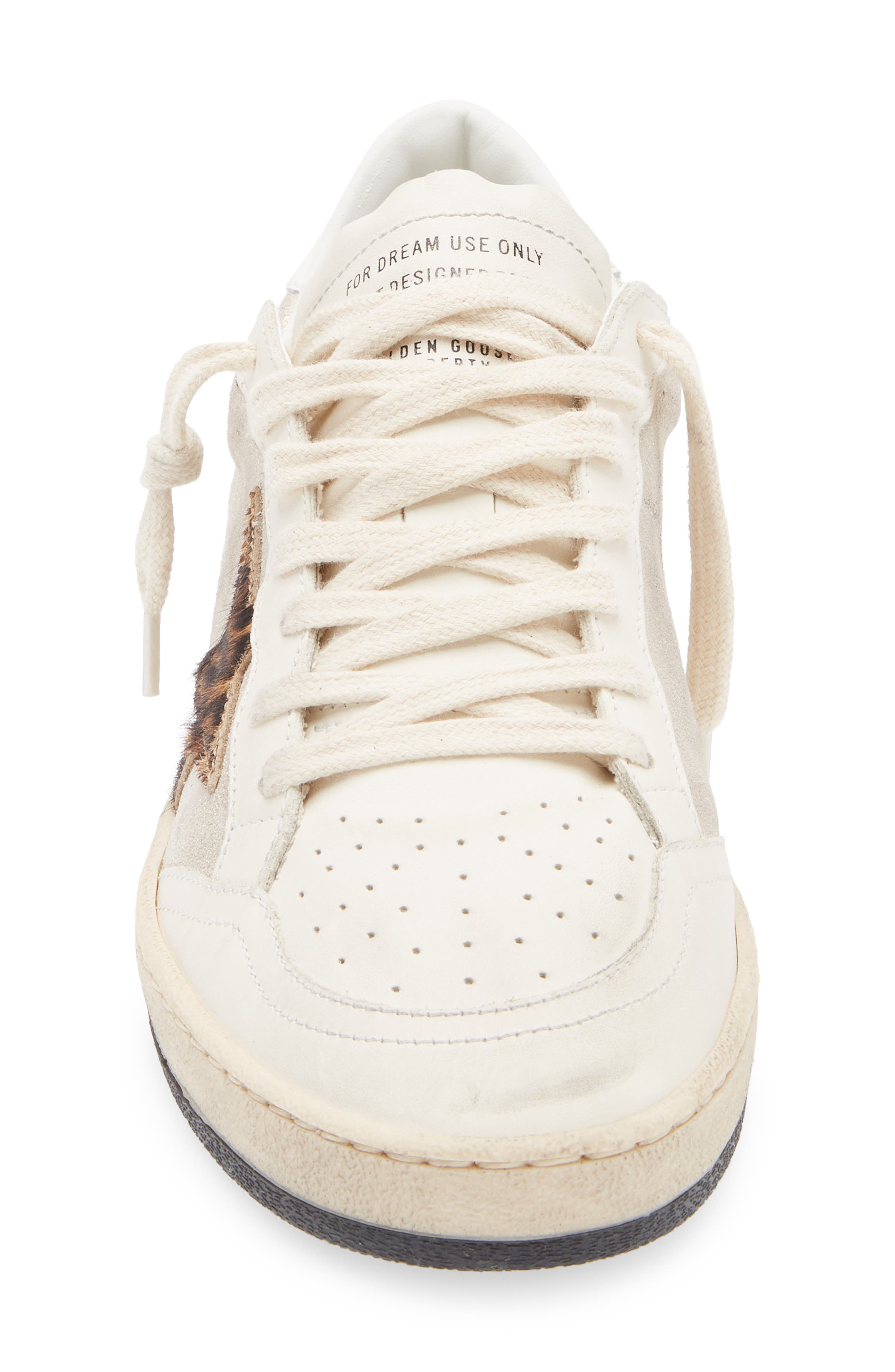 Golden Goose Ball Star Genuine Calf Hair Sneaker, Alternate, color, Platinum/ White/ Pony