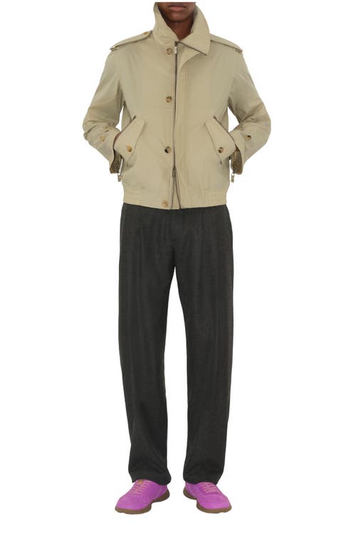 Burberry Wool Tailored Trousers In Green