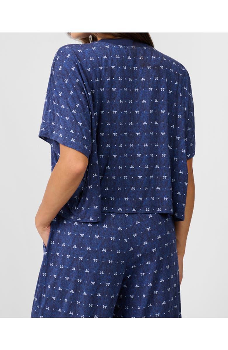 WeWoreWhat Cropped Sleep Tee, Alternate, color, Medium Wash