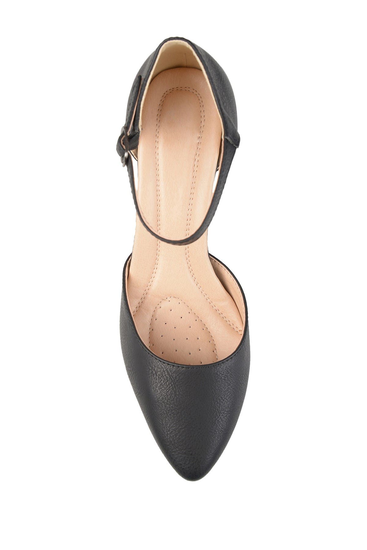 Journee Collection Bettie Ankle Strap Pump - Wide Width Available, Alternate, color, Black