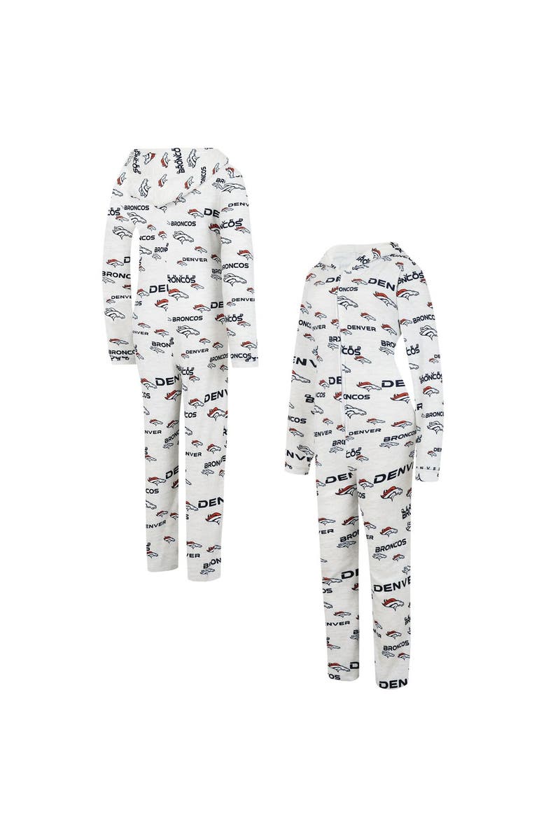 CONCEPTS SPORT Women's Concepts Sport Cream Denver Broncos Docket Hoodie Full-Zip Union Suit, Main, color, Cream